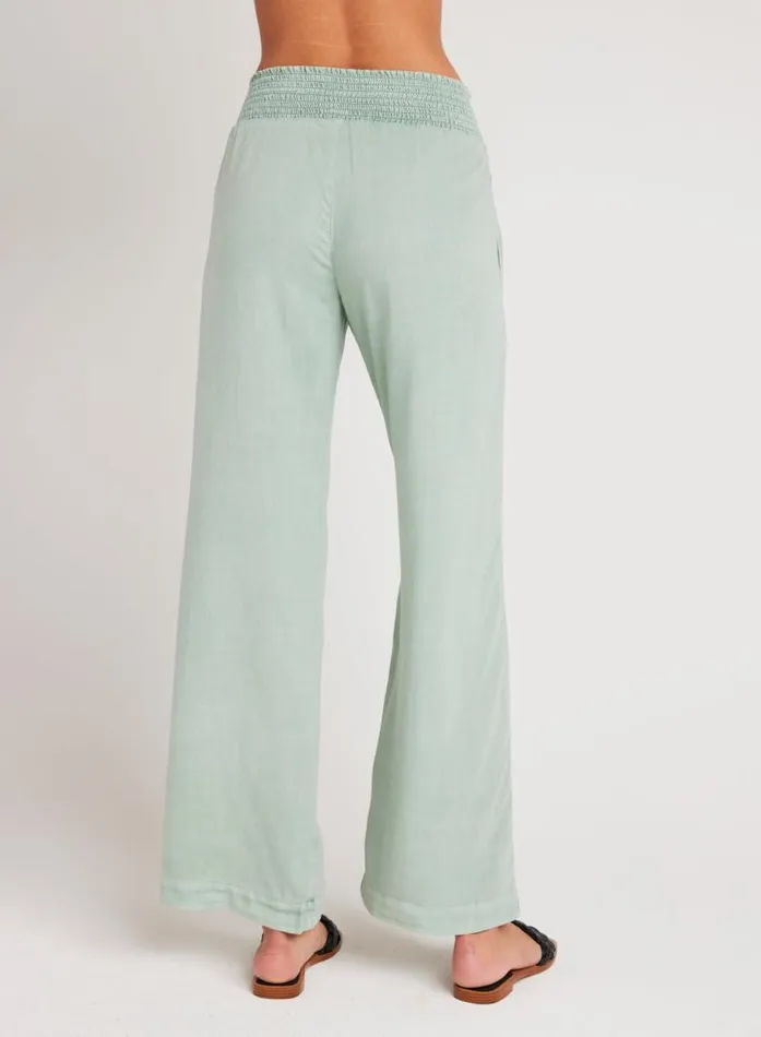 Smocked Waist Wide Leg 8211 Oasis Green Women Bella Dahl Pants Smocked Waist Wide Leg 8211 Oasis Green Women Bella Dahl Pants