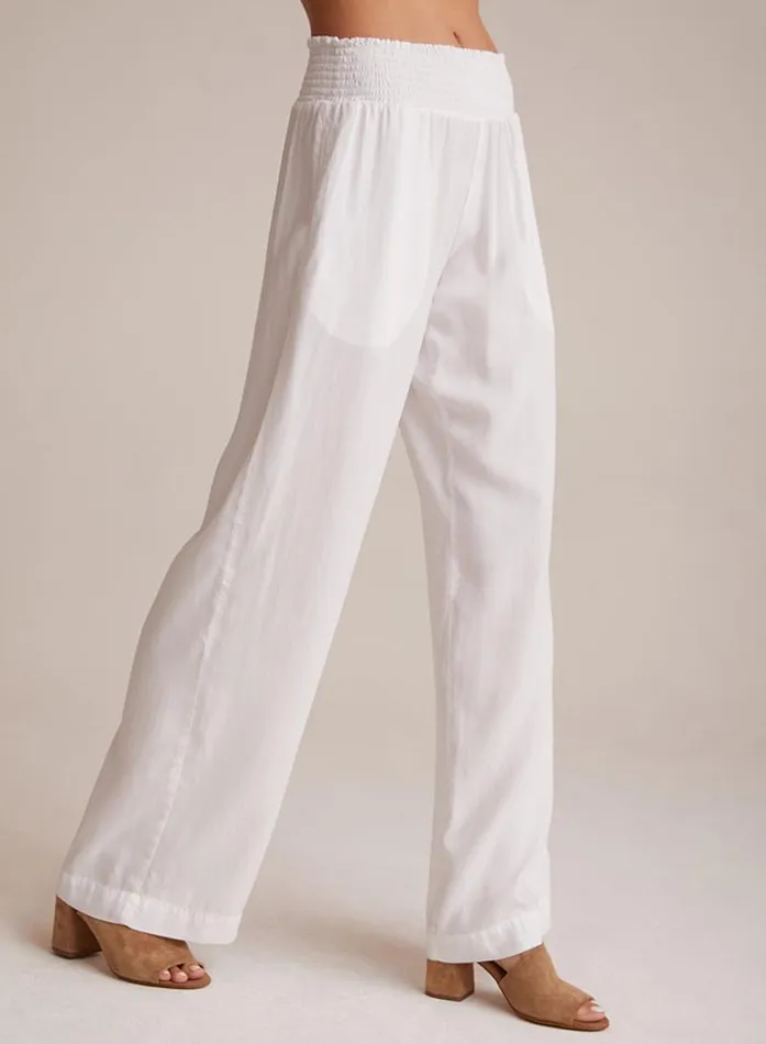 Smocked Waist Wide Leg 8211 White Women Bella Dahl Pants Smocked Waist Wide Leg 8211 White Women Bella Dahl Pants