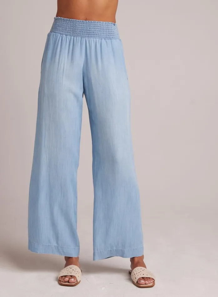 Smocked Waist Wide Leg Pant 8211 Caribbean Wash Women Bella Dahl Pants