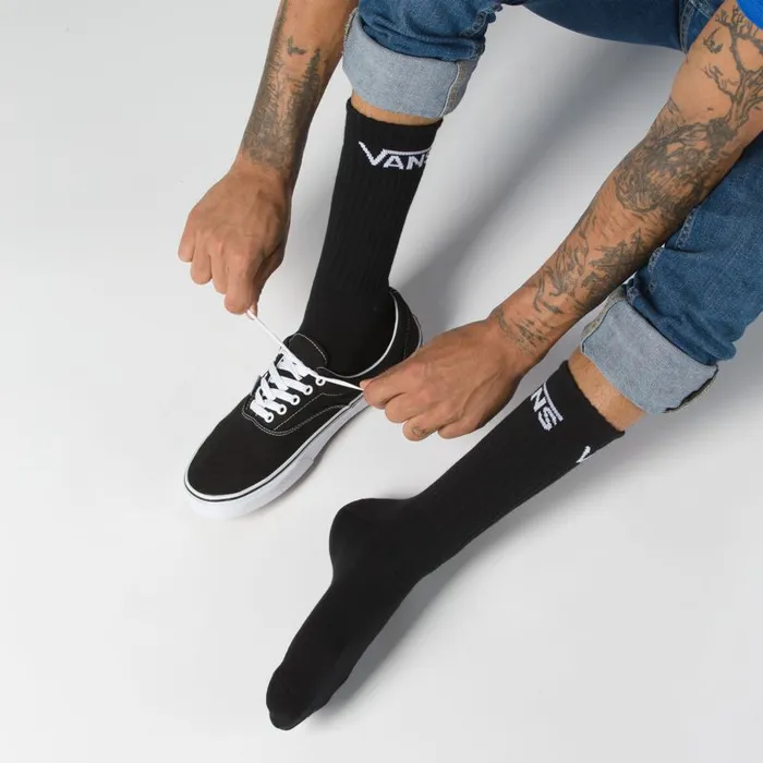 Socks Men Vans Classic Crew Socks 3 Pack Black