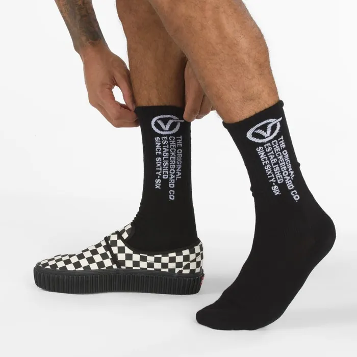 Socks Men Vans Distortion Crew Sock Black