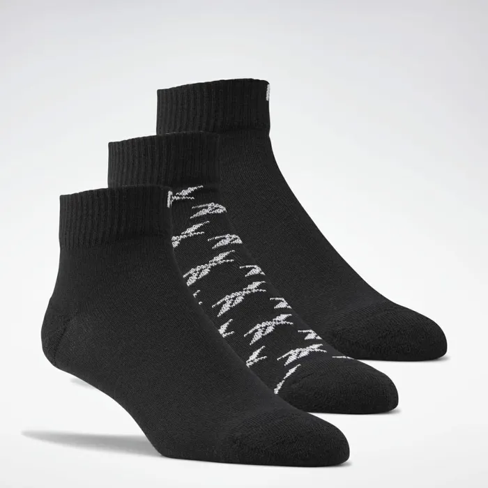Socks MensWomens Reebok Classics Ankle Socks 3 Pairs Black