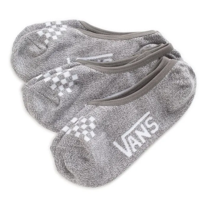 Socks Women Vans Canoodle Super No Show Socks 3 Pair Pack Heather Grey