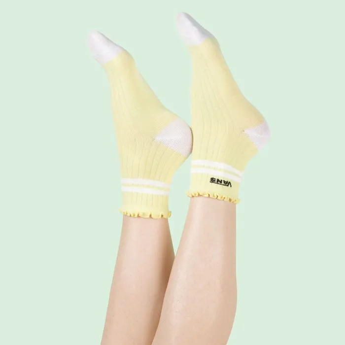 Socks Women Vans Ruffed Up Sock Yellow Pear