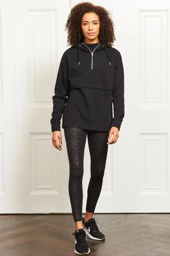 Sosandar Black and Rose Gold Print Perfect Body Sculpting Activewear Leggings Black Rose Gold Women Activewear