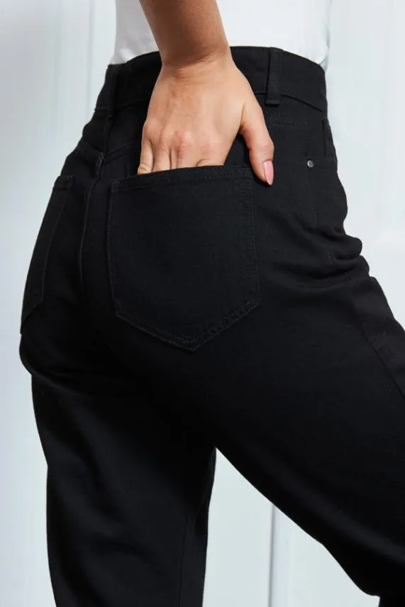 Sosandar Black Girlfriend Jeans Black Women Jeans and Jeggings
