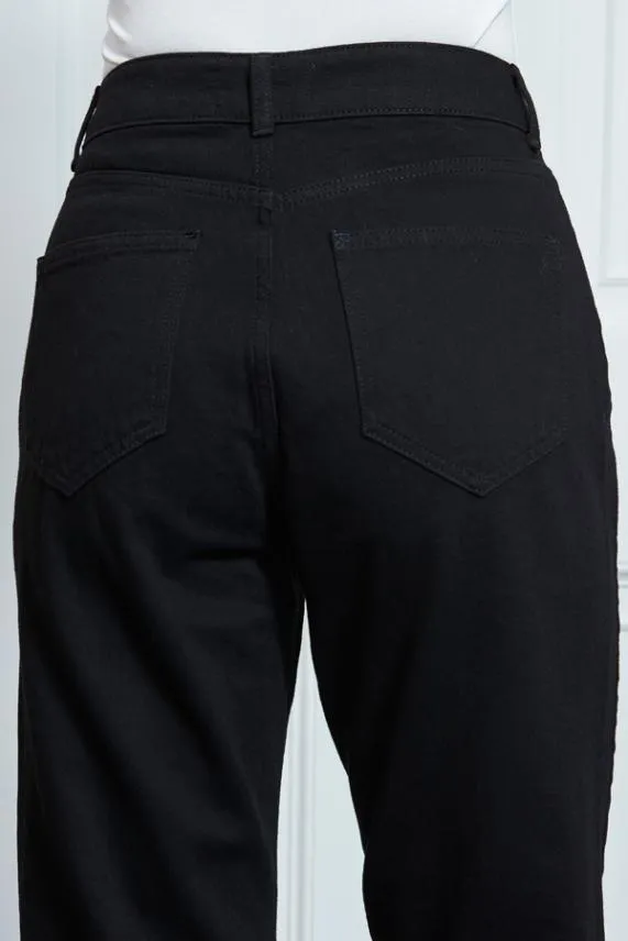Sosandar Black Girlfriend Jeans Black Women Jeans and Jeggings