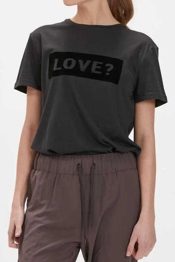 Sosandar Black LOVE Slogan Activewear T Shirt Black Women Activewear