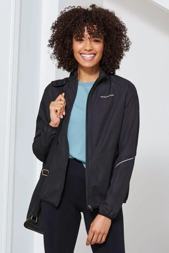 Sosandar Black Motivate Activewear Zip Jacket With Pockets Black Women Activewear Sosandar Black Motivate Activewear Zip Jacket With Pockets Black Women Activewear