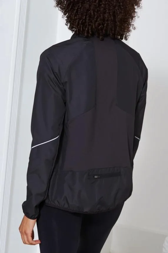 Sosandar Black Motivate Activewear Zip Jacket With Pockets Black Women Activewear