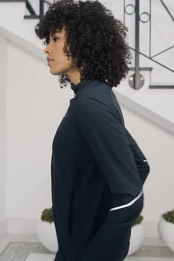 Sosandar Black Motivate Activewear Zip Jacket With Pockets Black Women Activewear