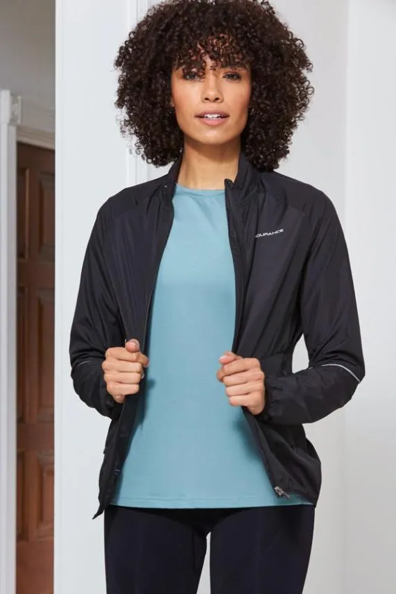 Sosandar Black Motivate Activewear Zip Jacket With Pockets Black Women Activewear