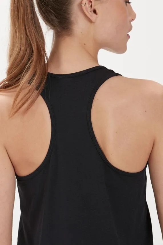 Sosandar Black Racerback Perfect Athleisure Vest Top Black Women Loungewear