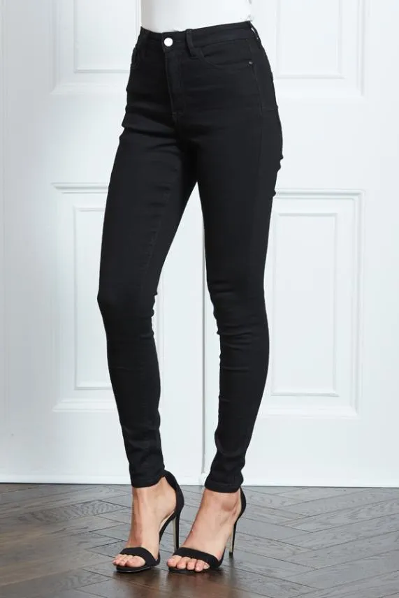 Sosandar Black Sculpting Skinny Jeans Black Women Jeans and Jeggings