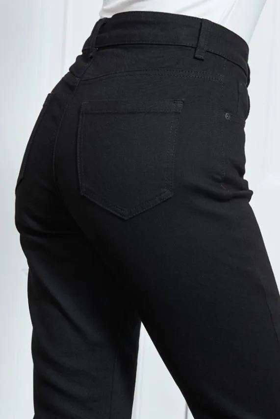 Sosandar Black Slim Leg Mom Jeans Black Women Jeans and Jeggings