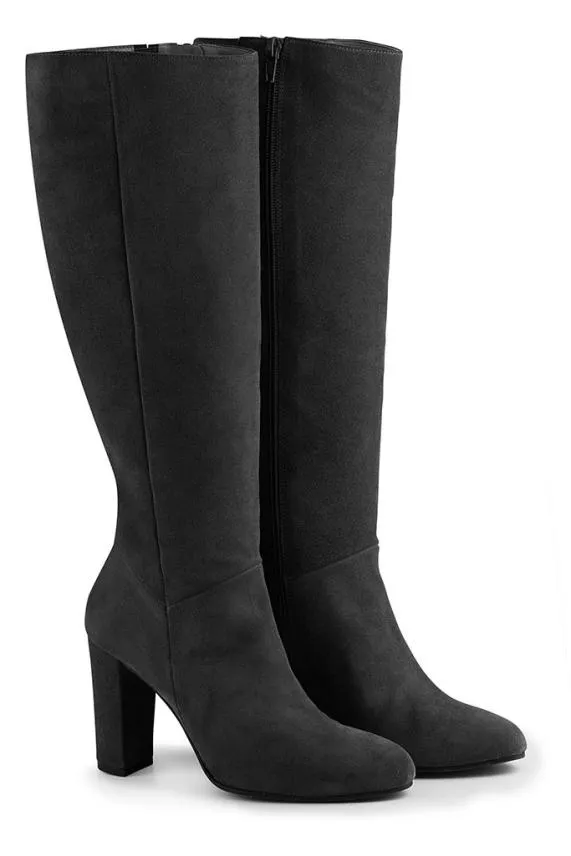 Sosandar Blake Black Suede Knee High Boot Black Women Boots