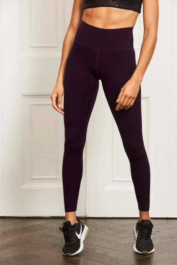 Sosandar Deep Plum High Waisted Perfect Body Sculpting Activewear Leggings Women Activewear Sosandar Deep Plum High Waisted Perfect Body Sculpting Activewear Leggings Women Activewear