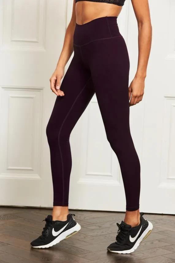Sosandar Deep Plum High Waisted Perfect Body Sculpting Activewear Leggings Women Activewear