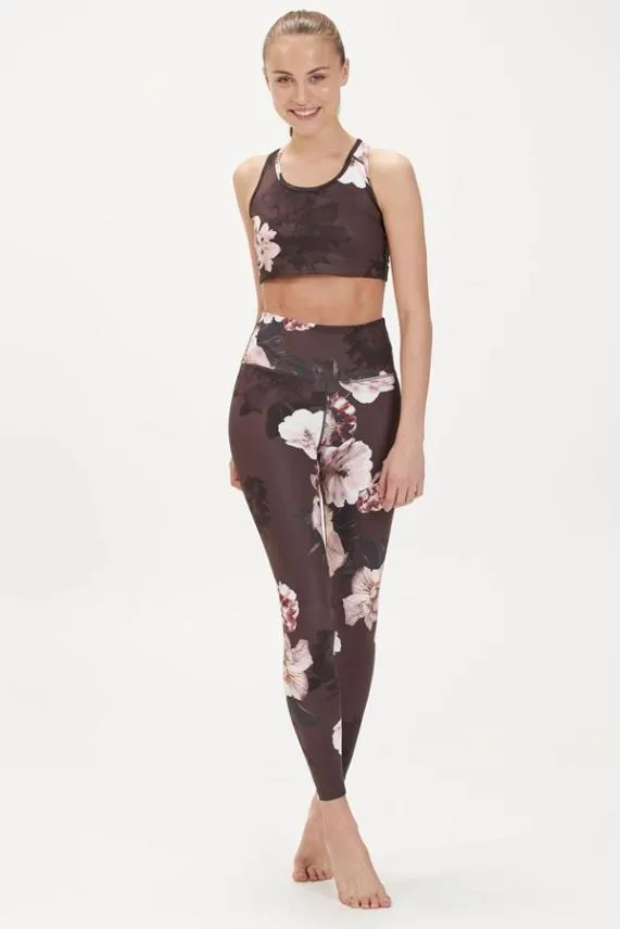 Sosandar France Black Floral High Waisted Activewear Leggings Black Women Activewear