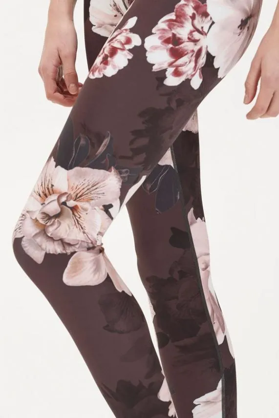 Sosandar France Black Floral High Waisted Activewear Leggings Black Women Activewear