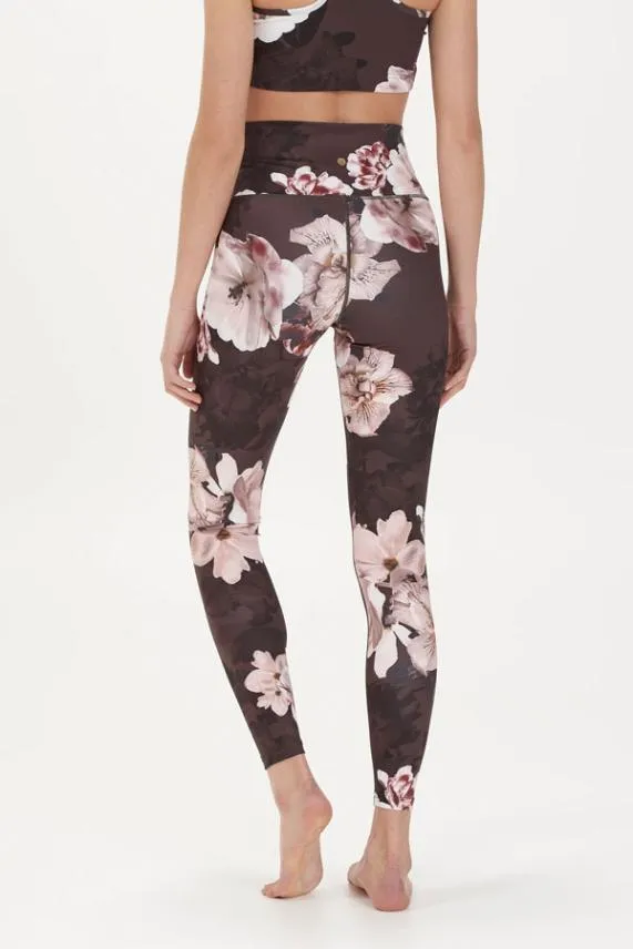Sosandar France Black Floral High Waisted Activewear Leggings Black Women Activewear