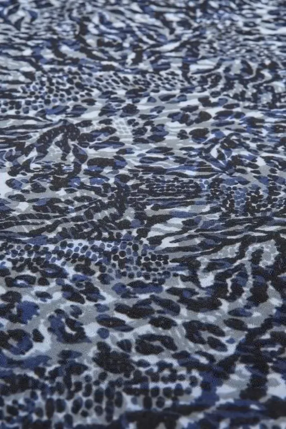 Sosandar Grey Animal Print Scarf Grey Women Hats Scarves and Gloves