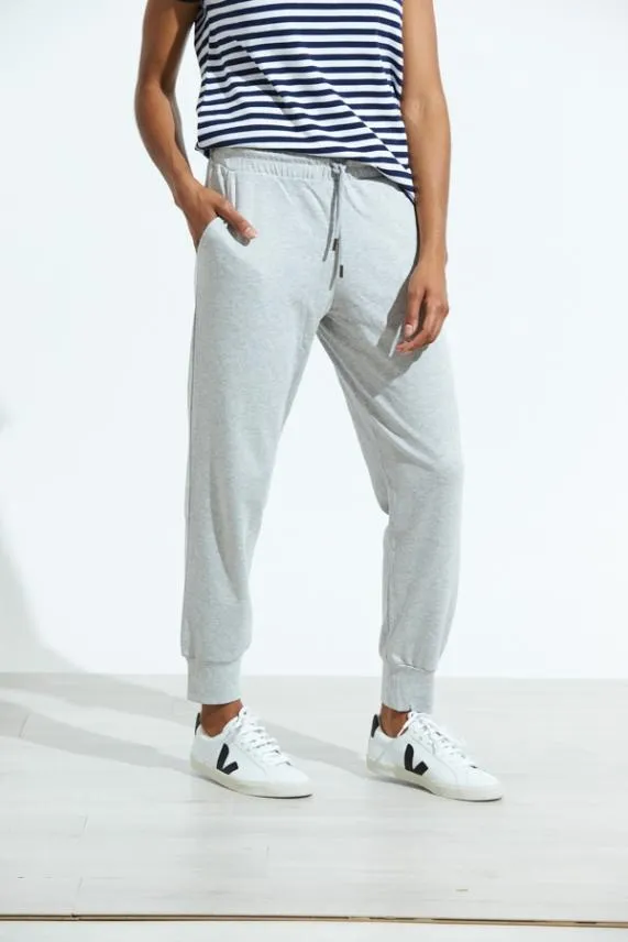 Sosandar Grey Marl Premium Loungewear Cropped Joggers Grey Women Loungewear
