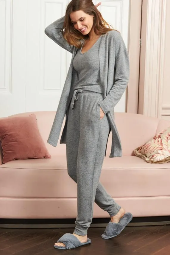 Sosandar Grey Super Soft Loungewear Vest Top Grey Women Nightwear