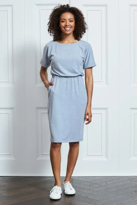 Sosandar Grey Super Soft Premium Jersey T Shirt Dress Grey Women Dresses