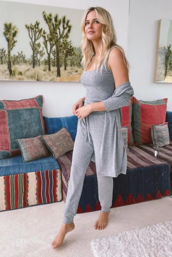 Sosandar Grey Super Soft Slim Leg Loungewear Joggers Grey Women Nightwear