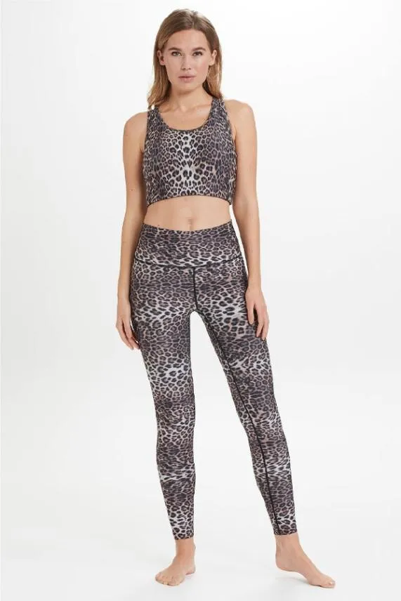 Sosandar India Leopard Print High Waisted Activewear Leggings Women Activewear