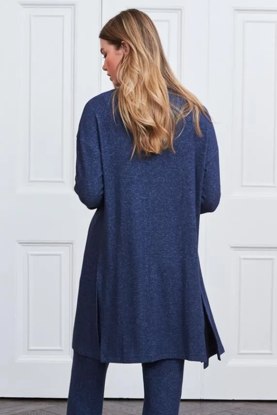 Sosandar Indigo Super Soft Loungewear Cardigan Indigo Women Loungewear