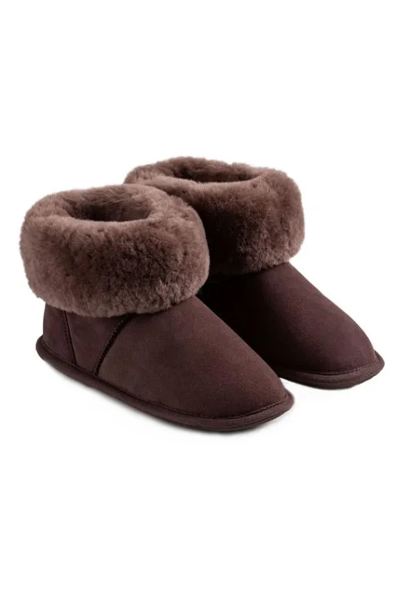 Sosandar Just Sheepskin Chocolate Brown Suede Slipper Booties Chocolate Brown Women Slippers Sosandar Just Sheepskin Chocolate Brown Suede Slipper Booties Chocolate Brown Women Slippers