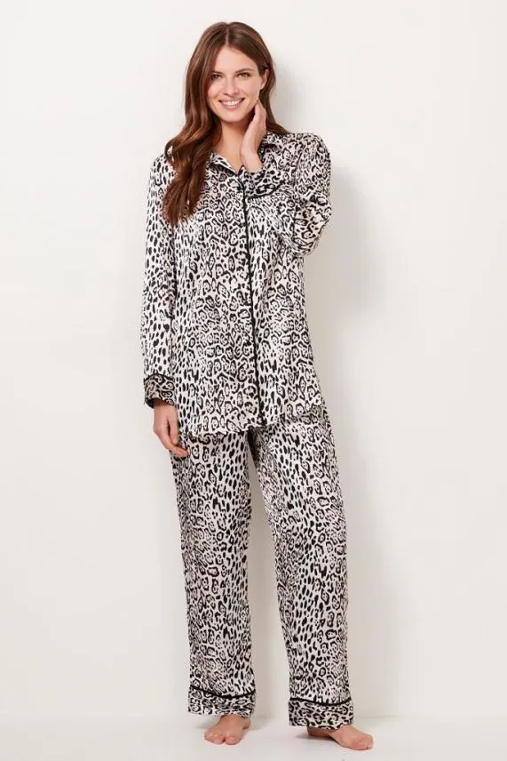 Sosandar Leopard Print Silky Soft Pyjama Bottoms Women Nightwear