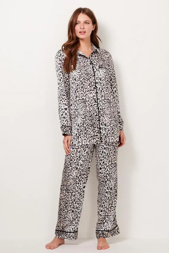Sosandar Leopard Print Silky Soft Pyjama Bottoms Women Nightwear