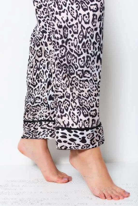 Sosandar Leopard Print Silky Soft Pyjama Bottoms Women Nightwear