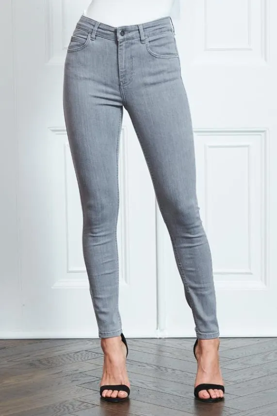 Sosandar Light Grey Perfect Skinny Jeans Light Grey Women Jeans and Jeggings