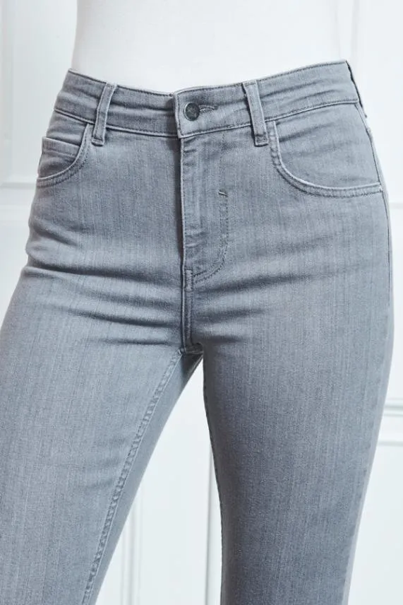 Sosandar Light Grey Perfect Skinny Jeans Light Grey Women Jeans and Jeggings