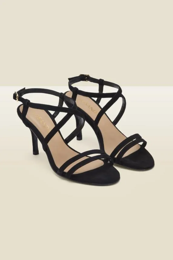 Sosandar Millie Black Suede Strappy Sandal Black Women Sandals and Flip Flops Sosandar Millie Black Suede Strappy Sandal Black Women Sandals and Flip Flops