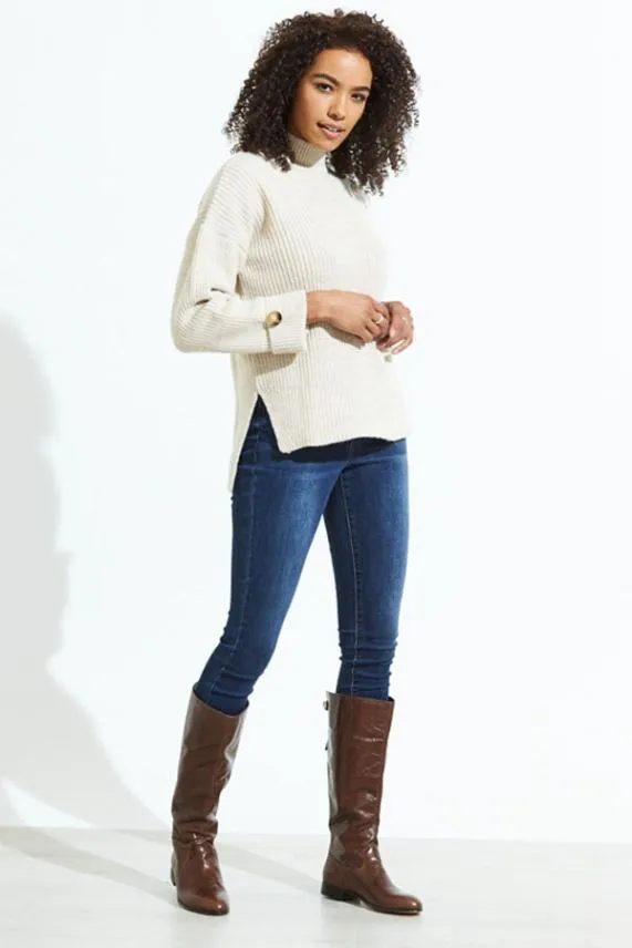 Sosandar Mimi Brown Loop Back Flat Leather Boot Brown Women Boots