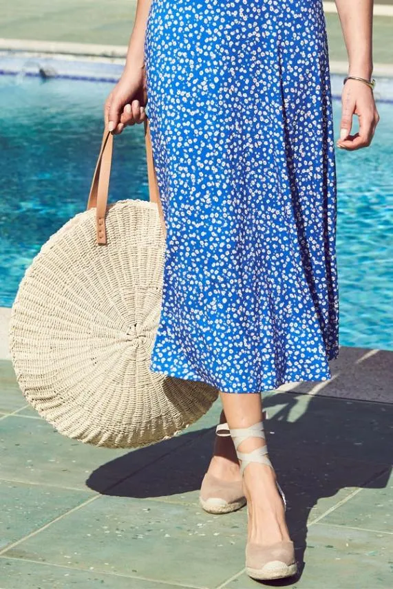 Sosandar Natural Large Round Woven Bag Women Bags and Belts