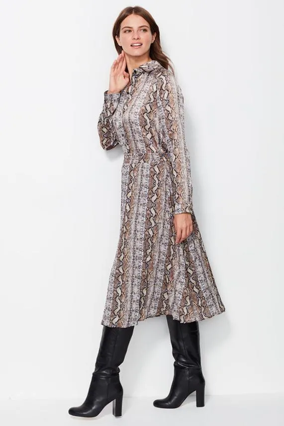 Sosandar Snake Print Pleated Skirt Women Skirts Sosandar Snake Print Pleated Skirt Women Skirts