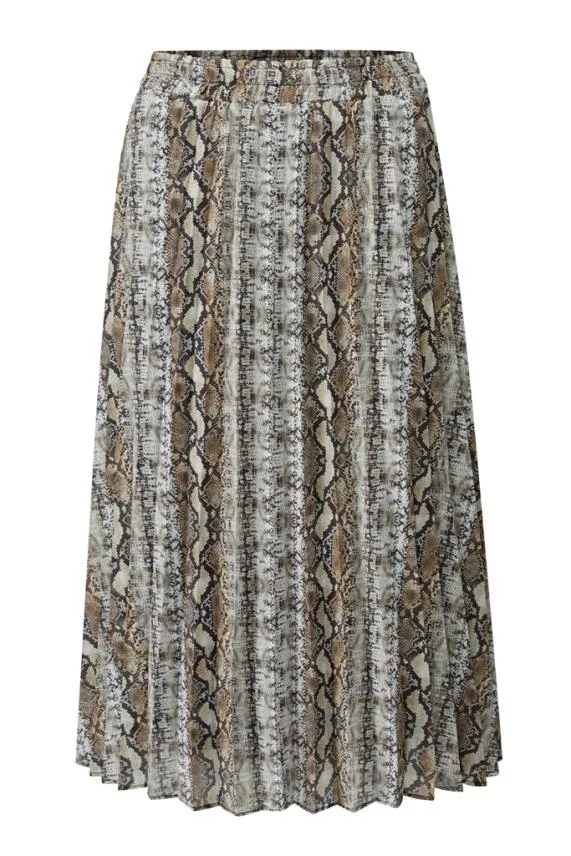 Sosandar Snake Print Pleated Skirt Women Skirts Sosandar Snake Print Pleated Skirt Women Skirts