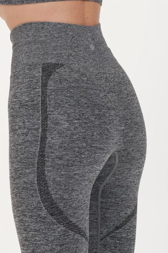 Sosandar Sofia Grey Marl Seamless High Waisted Shaper Leggings Grey Women Activewear