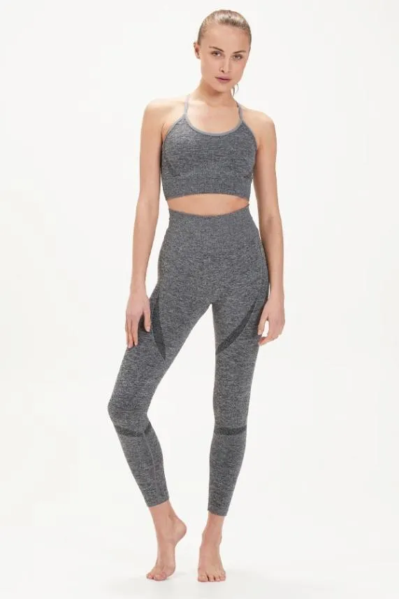 Sosandar Sofia Grey Marl Seamless High Waisted Shaper Leggings Grey Women Activewear
