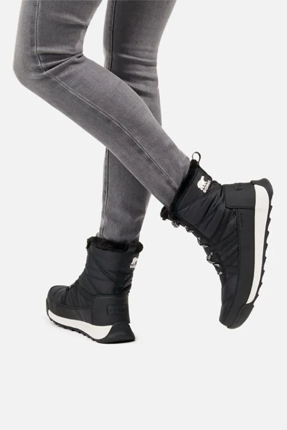 Sosandar Sorel Black Fleece Lined Lace Up Hiker Boot Black Women Boots
