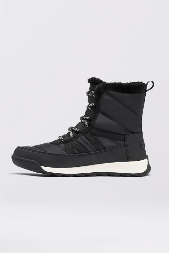 Sosandar Sorel Black Fleece Lined Lace Up Hiker Boot Black Women Boots