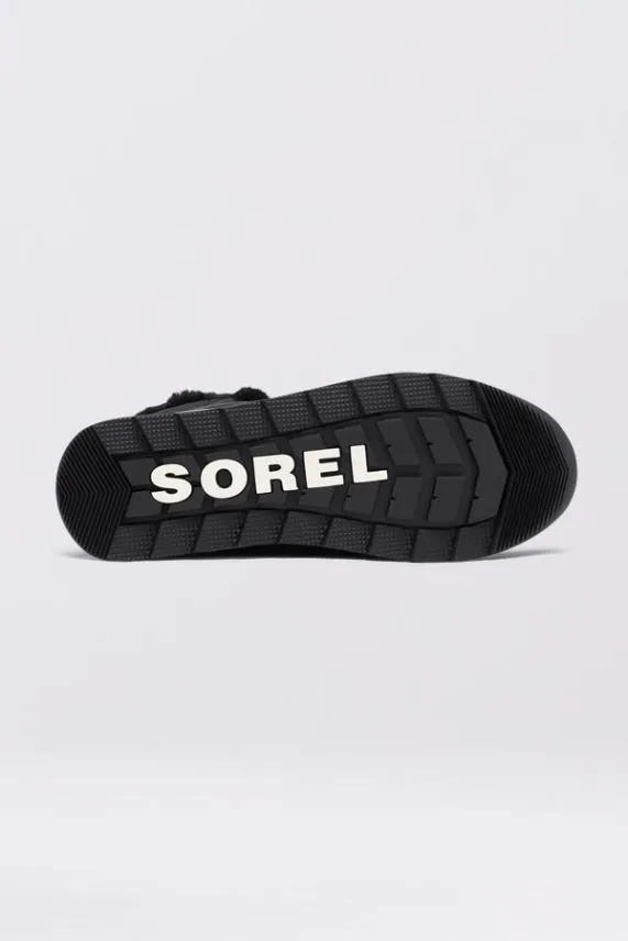 Sosandar Sorel Black Fleece Lined Lace Up Hiker Boot Black Women Boots