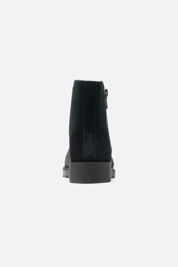 Sosandar Sorel Black Leather and Suede Detail Ankle Boot Black Women Boots