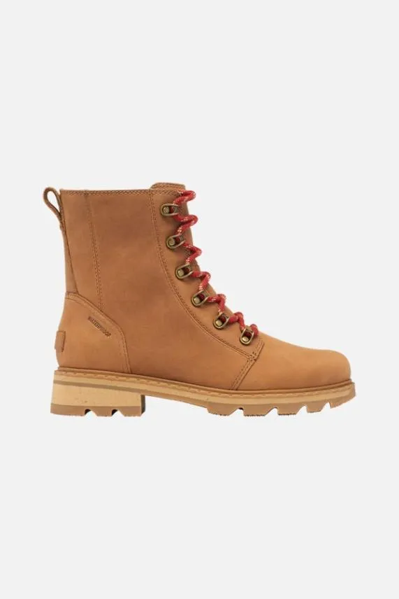 Sosandar Sorel Tan Leather Contrast Lace Hiker Boot Women Boots